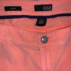 Corduroy peach skinny jeans